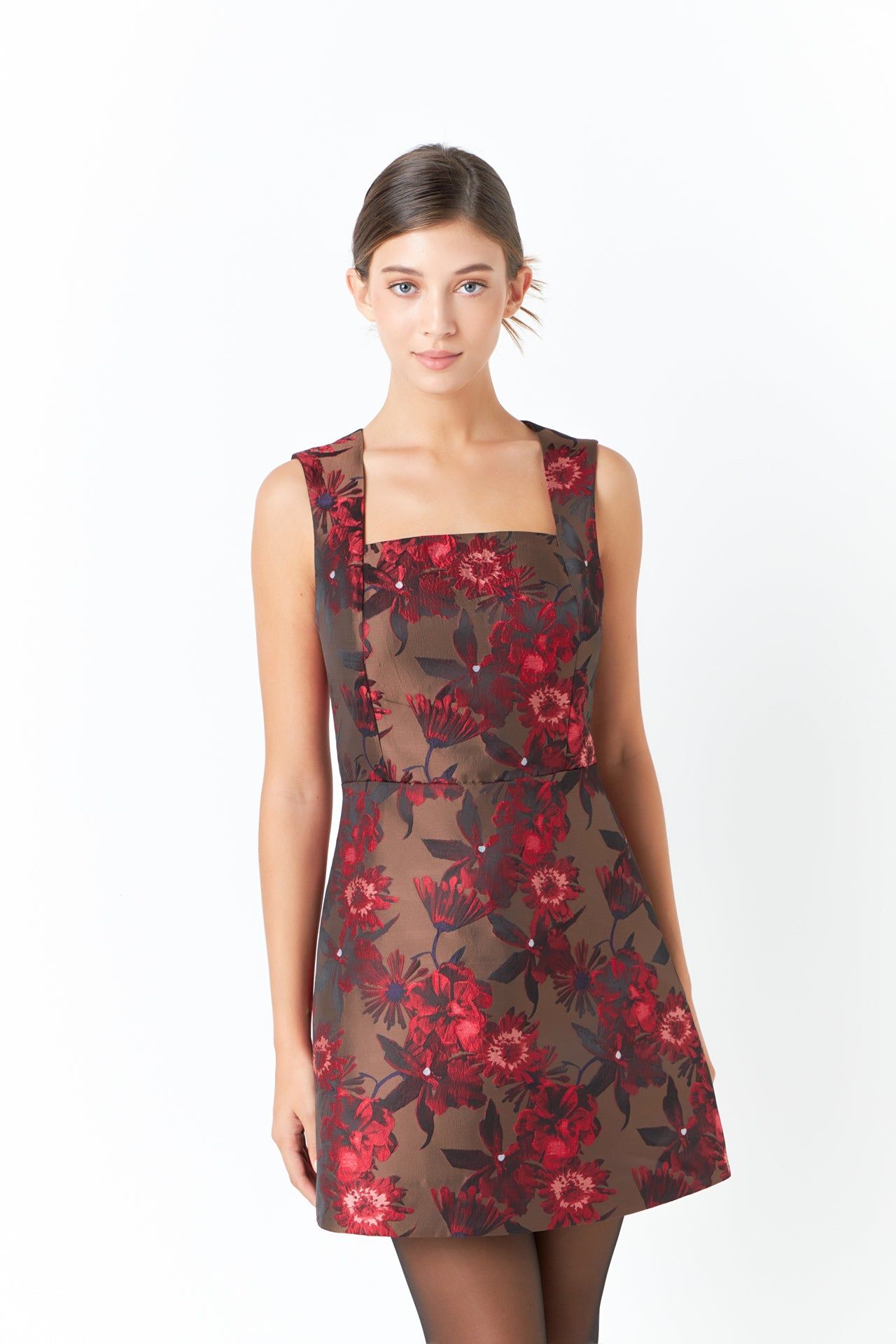 Floral Jacquard Sleeveless Mini Dress sold by Endless Rose product image thumbnail 5