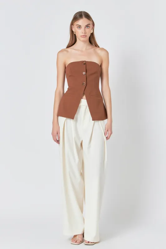 Strapless 3-pc button Long Top sold by Endless Rose