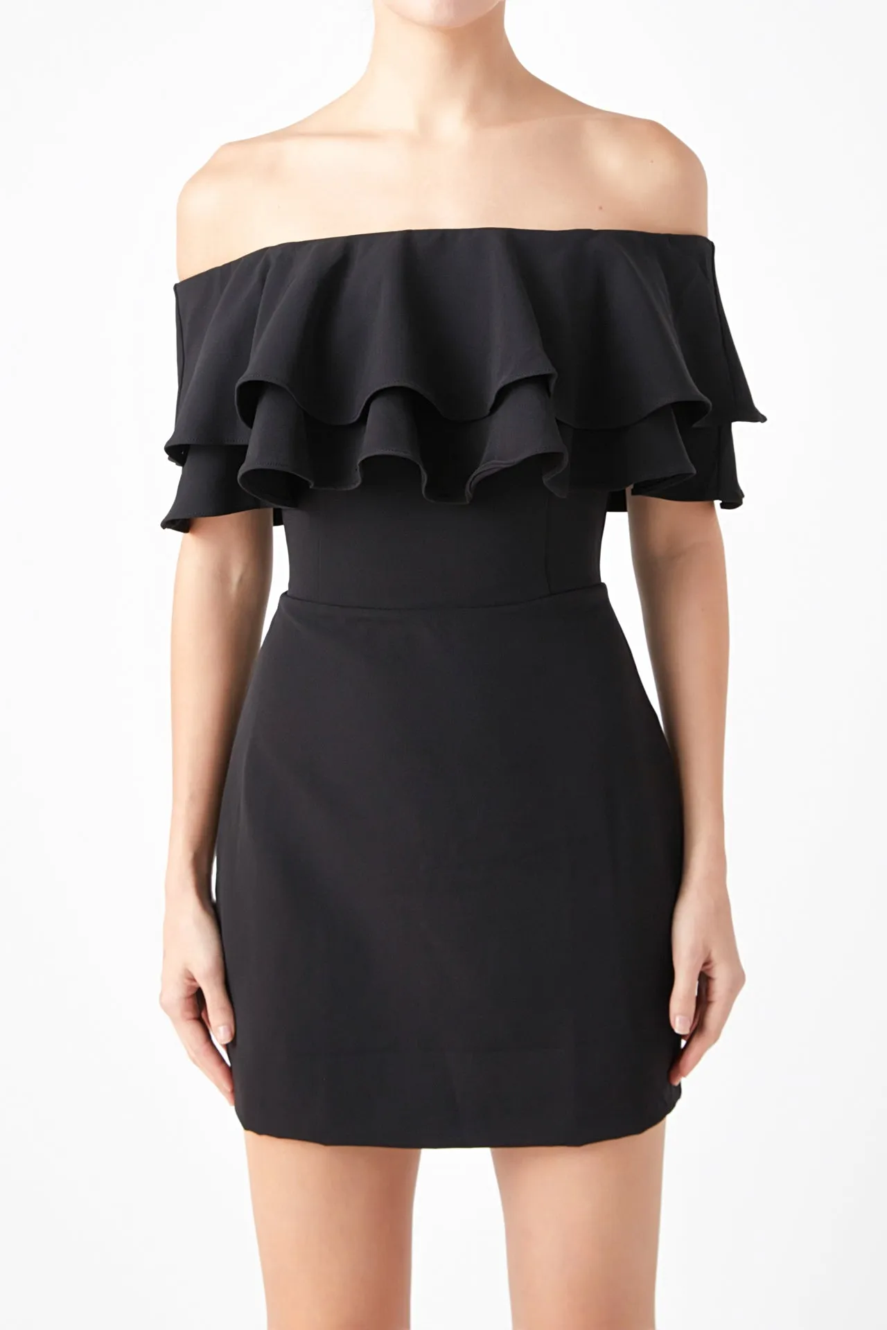 Ruffled Off Shoulder Mini Dress sold by Endless Rose product image thumbnail 2