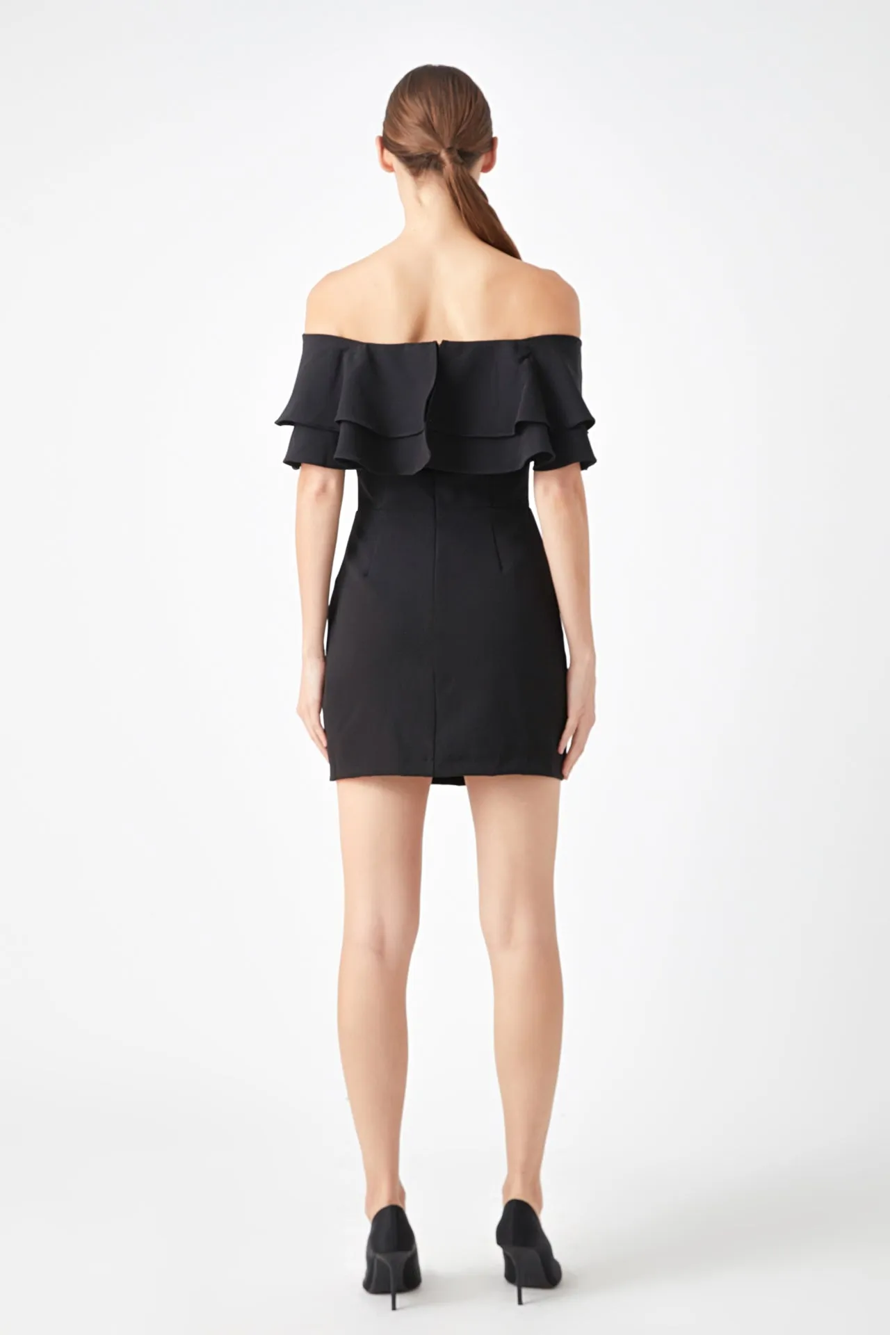 Ruffled Off Shoulder Mini Dress sold by Endless Rose product image thumbnail 4