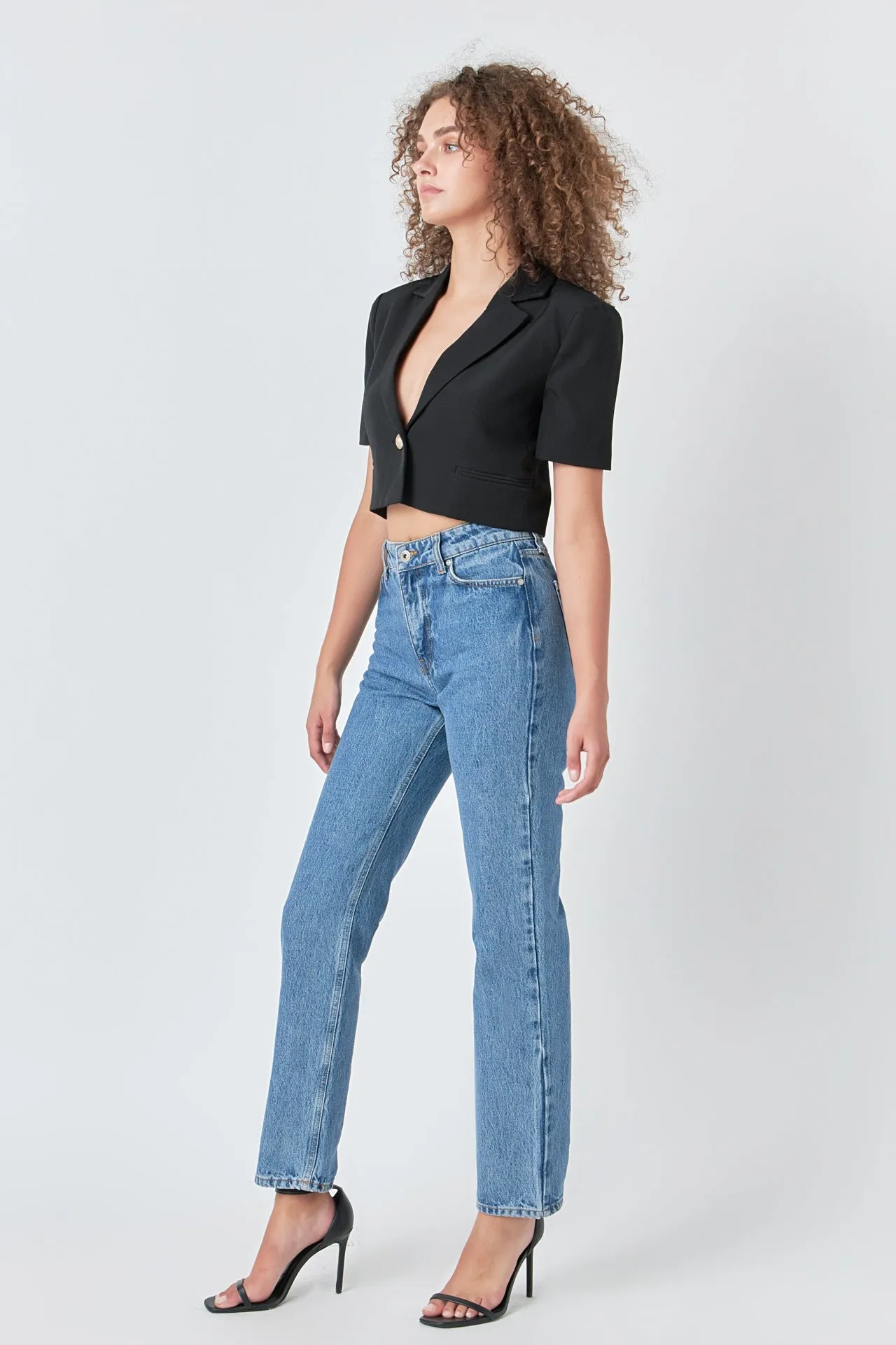 Cropped Short Sleeve Blazer sold by Endless Rose product image thumbnail 3