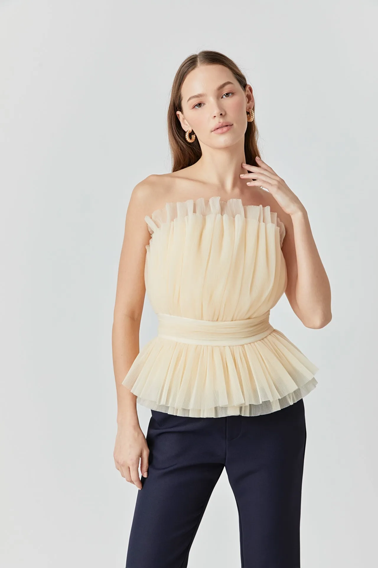 Strapless Tulle Banded Top sold by Endless Rose product image thumbnail 5