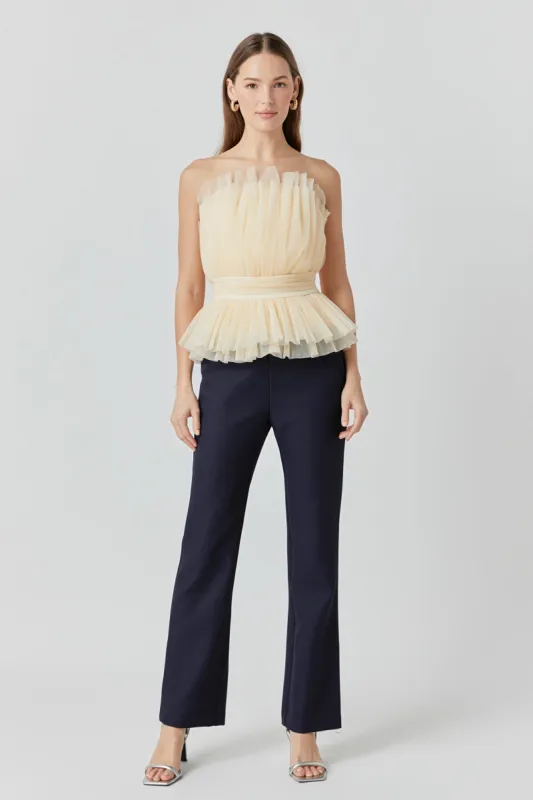 Strapless Tulle Banded Top sold by Endless Rose
