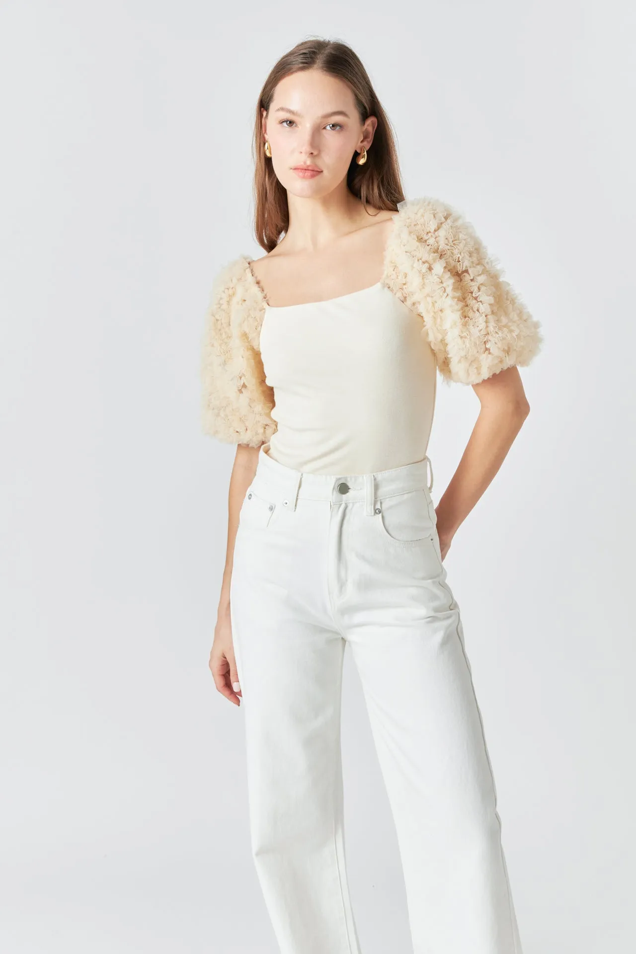 Tulle Puff Sleeve Top sold by Endless Rose product image thumbnail 5