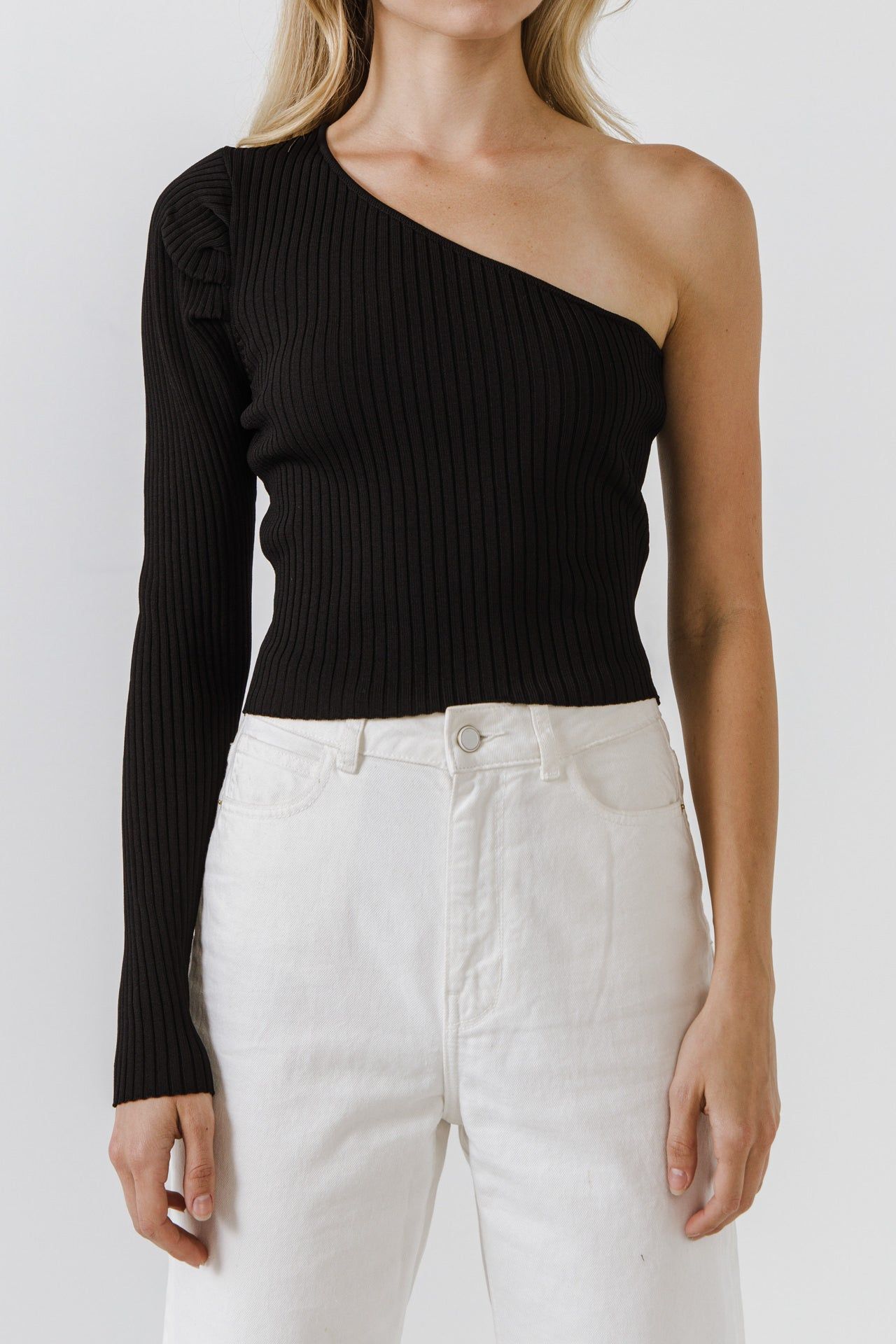 Sale of Puff Sleeve One Shoulder Top sold by Endless Rose product image thumbnail 2