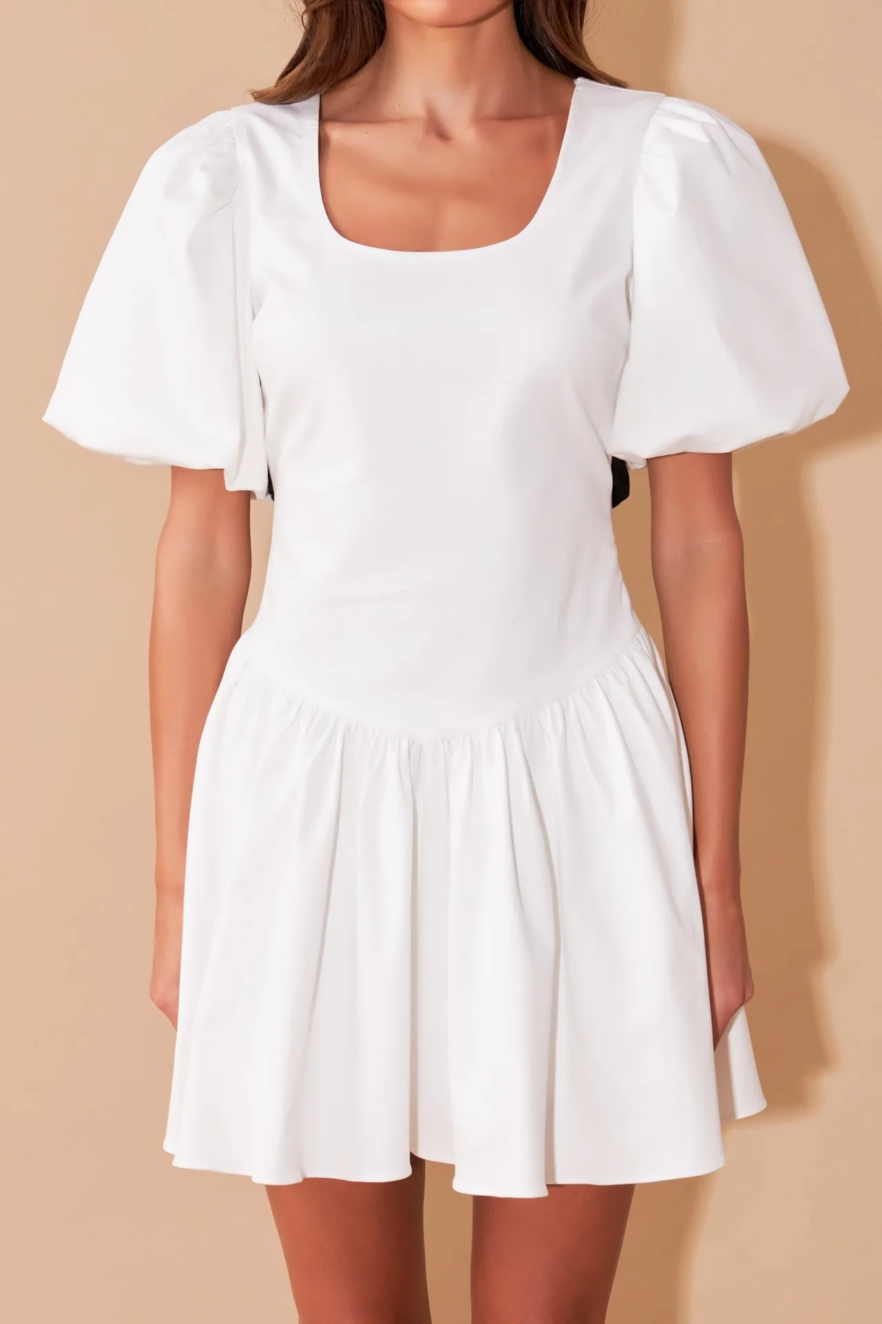 Contrast Bow Low Back Mini Dress sold by Endless Rose product image thumbnail 2