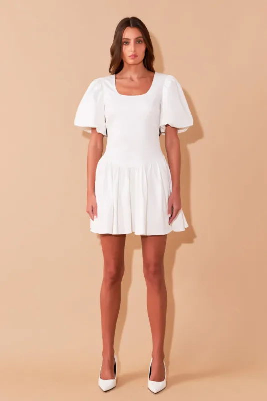 Contrast Bow Low Back Mini Dress sold by Endless Rose