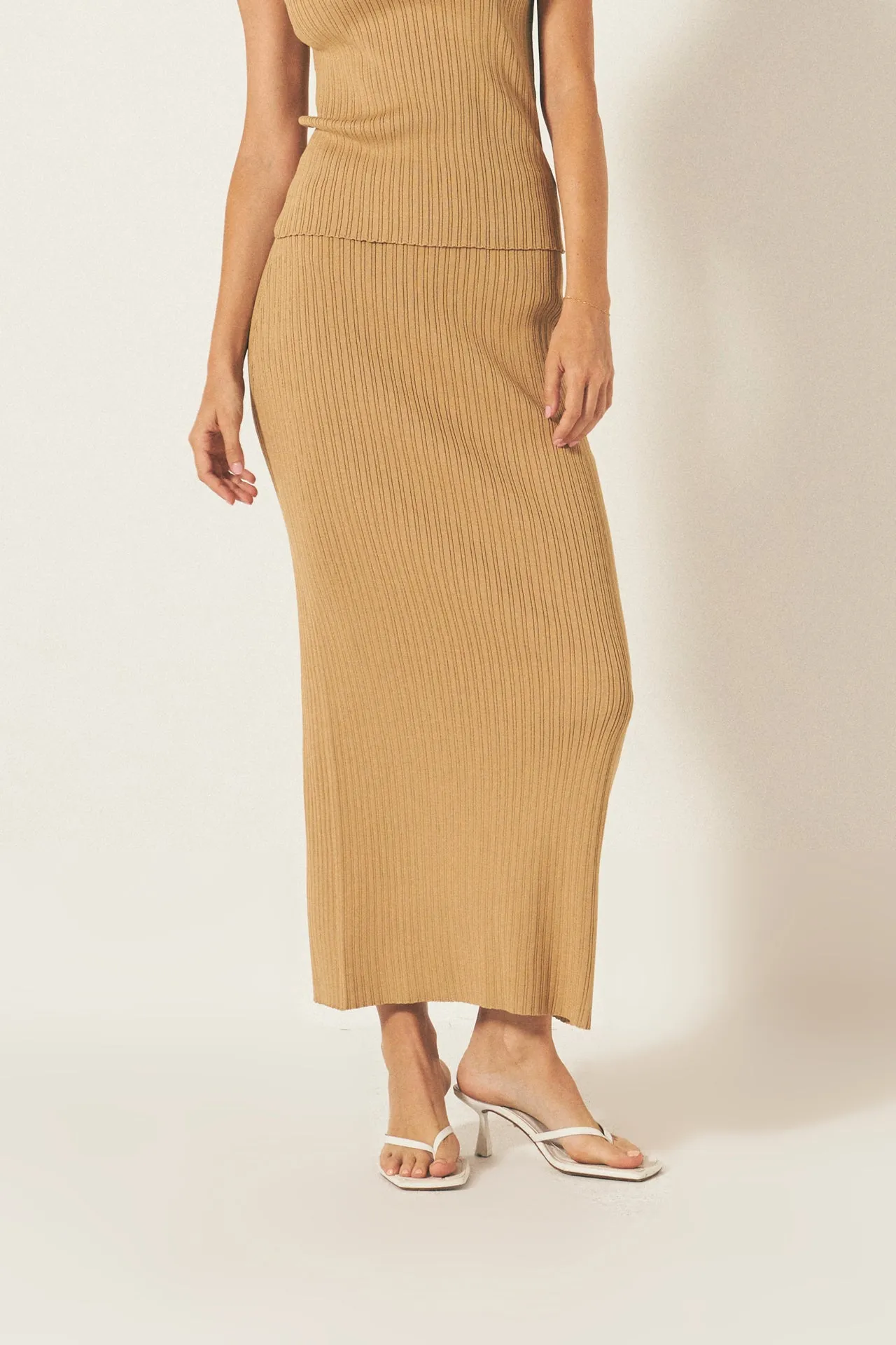 Ribbed Slit Maxi Skirt sold by Endless Rose product image thumbnail 2
