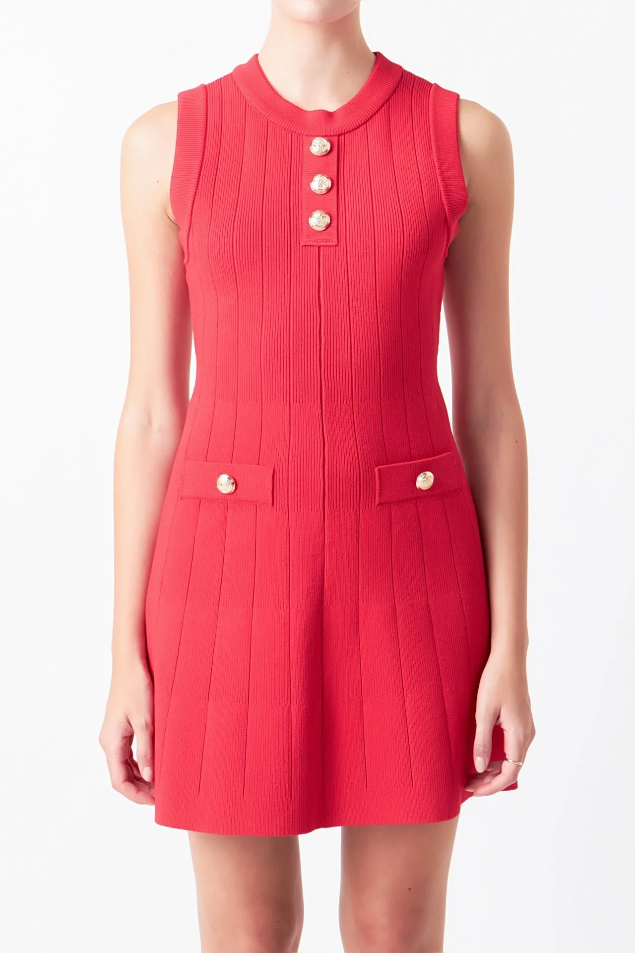 Shank Button Knit Mini Dress sold by Endless Rose product image thumbnail 2