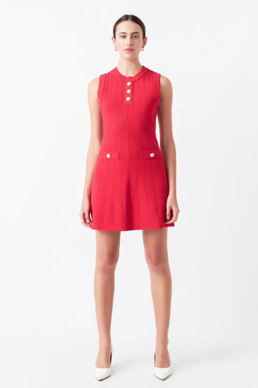 Shank Button Knit Mini Dress sold by Endless Rose
