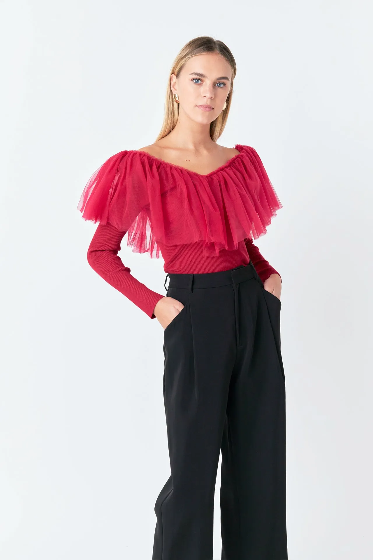 Tulle Ruffle Top sold by Endless Rose product image thumbnail 5