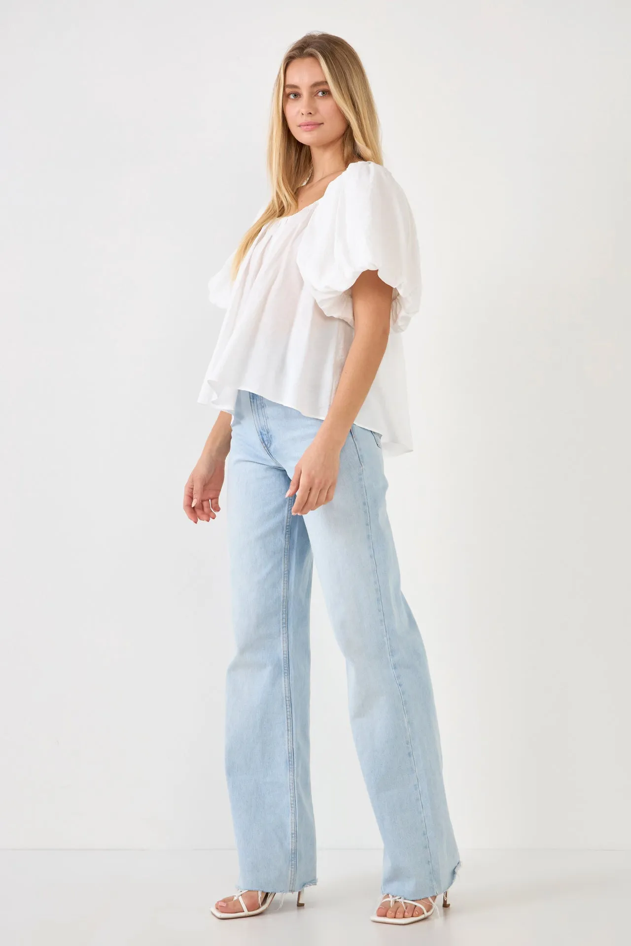 Pleated Puff Sleeve Top - Final Sale sold by Endless Rose product image thumbnail 2