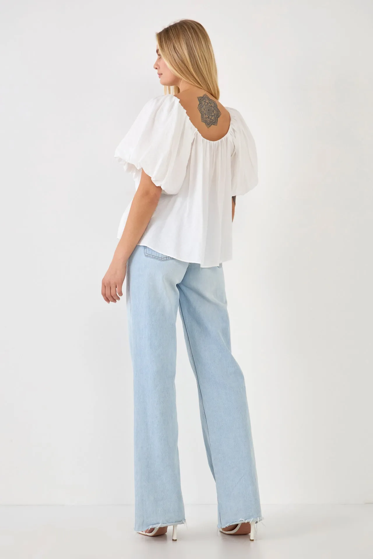 Pleated Puff Sleeve Top - Final Sale sold by Endless Rose product image thumbnail 3