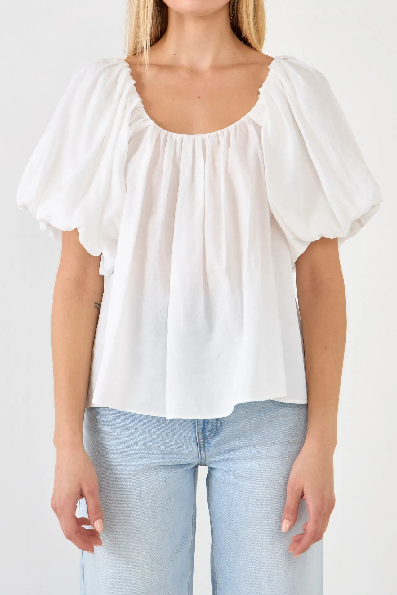 Pleated Puff Sleeve Top - Final Sale sold by Endless Rose product image thumbnail 4