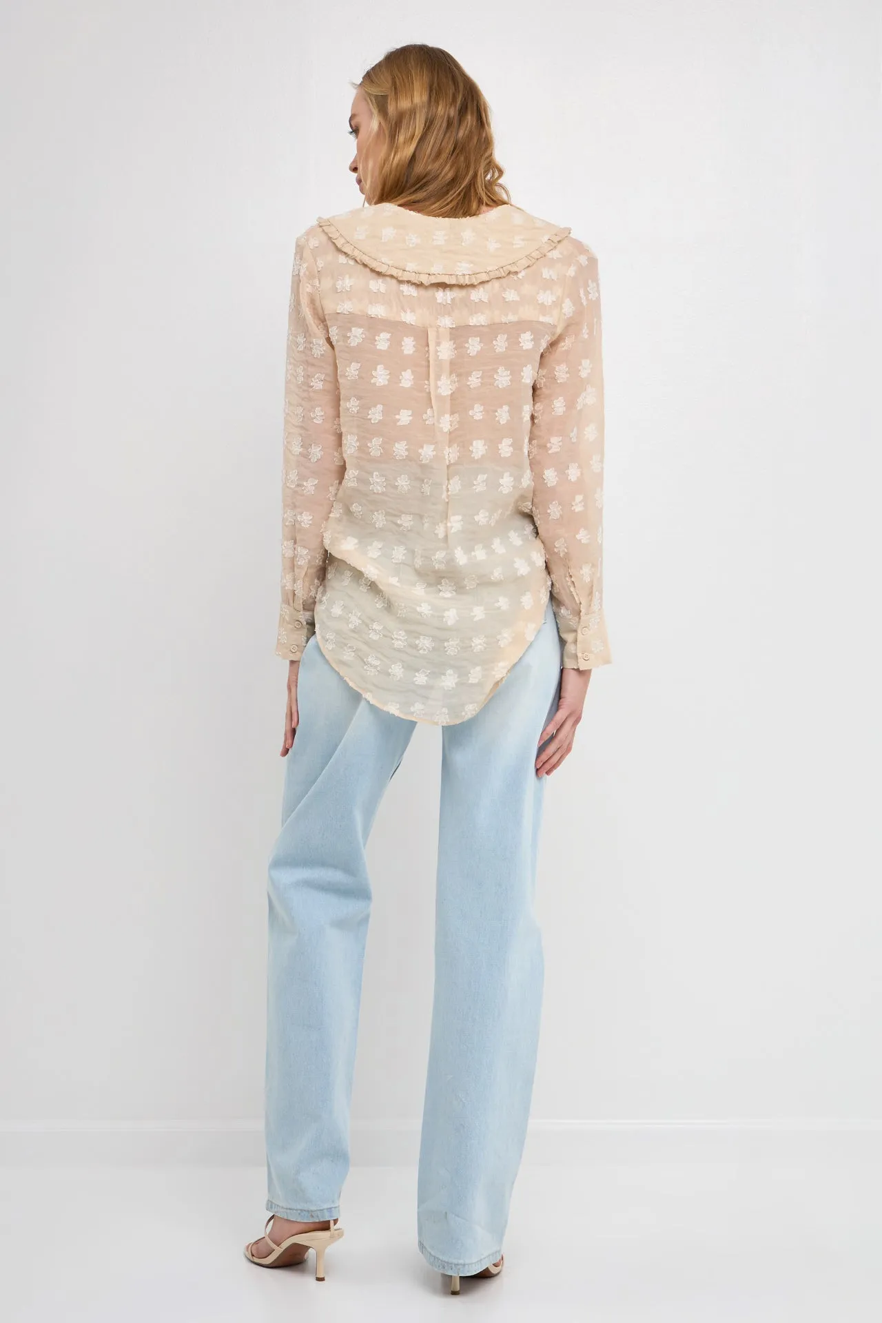 Sheer Shirt with Statement Collar sold by Endless Rose product image thumbnail 4