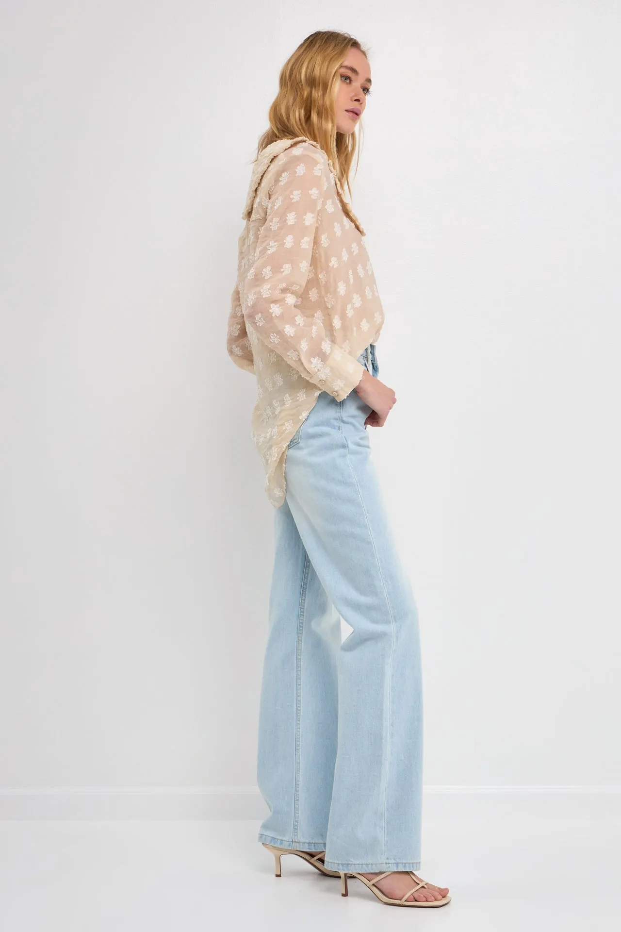 Sheer Shirt with Statement Collar sold by Endless Rose product image thumbnail 3