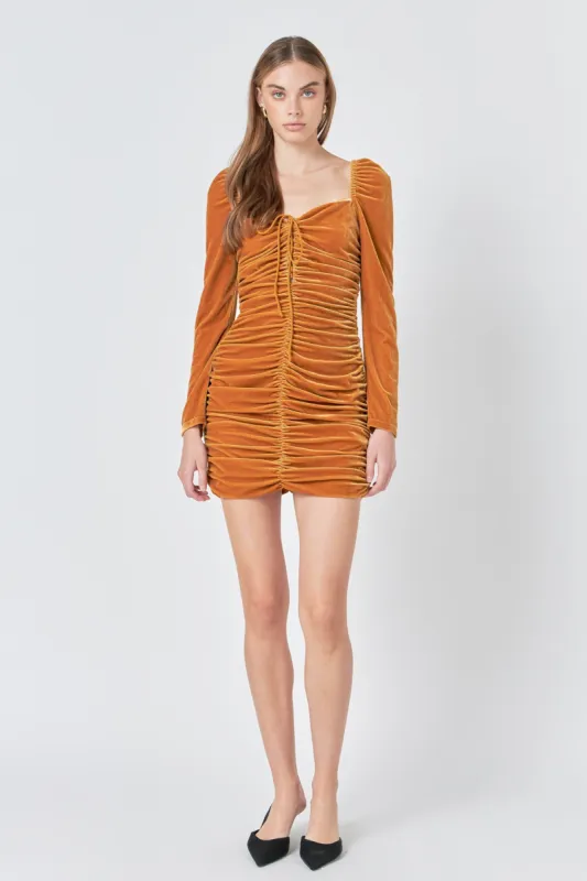 Sweetheart Neckline Ruched Woven Dress sold by Endless Rose