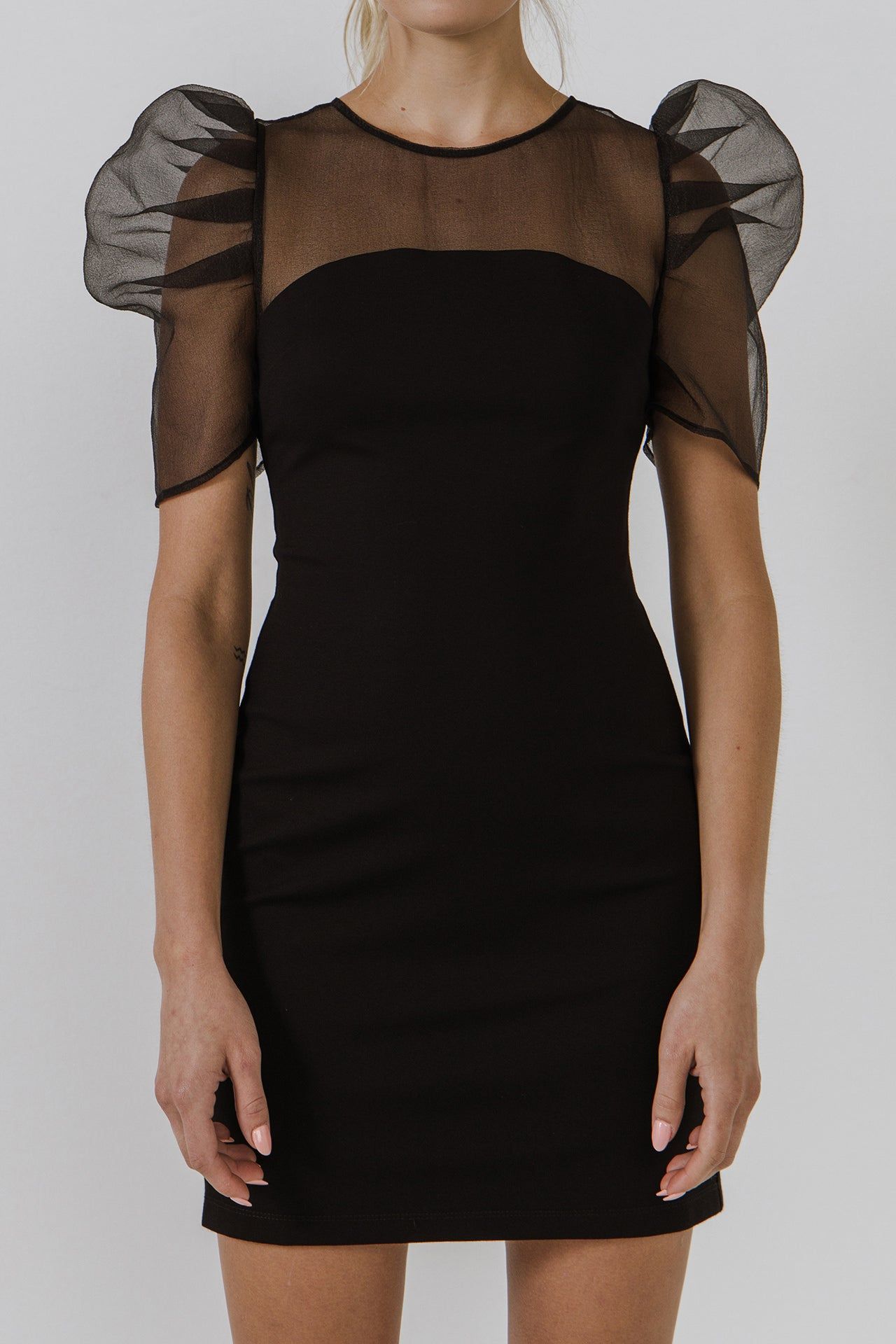 Organza with Knit Mini Dress sold by Endless Rose product image thumbnail 5