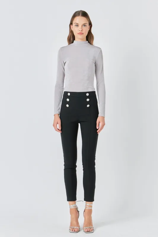 Stretch Skinny Buttoned Pants sold by Endless Rose