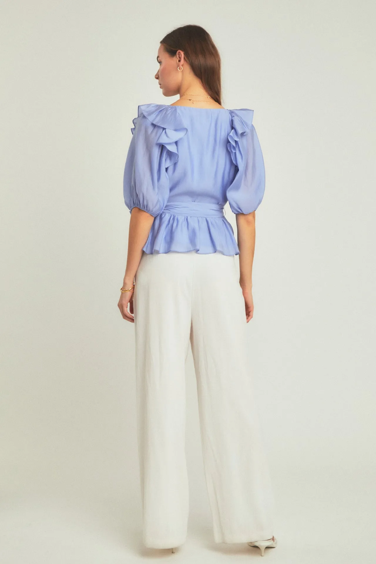 Puff Sleeve Peplum Top sold by Endless Rose product image thumbnail 4