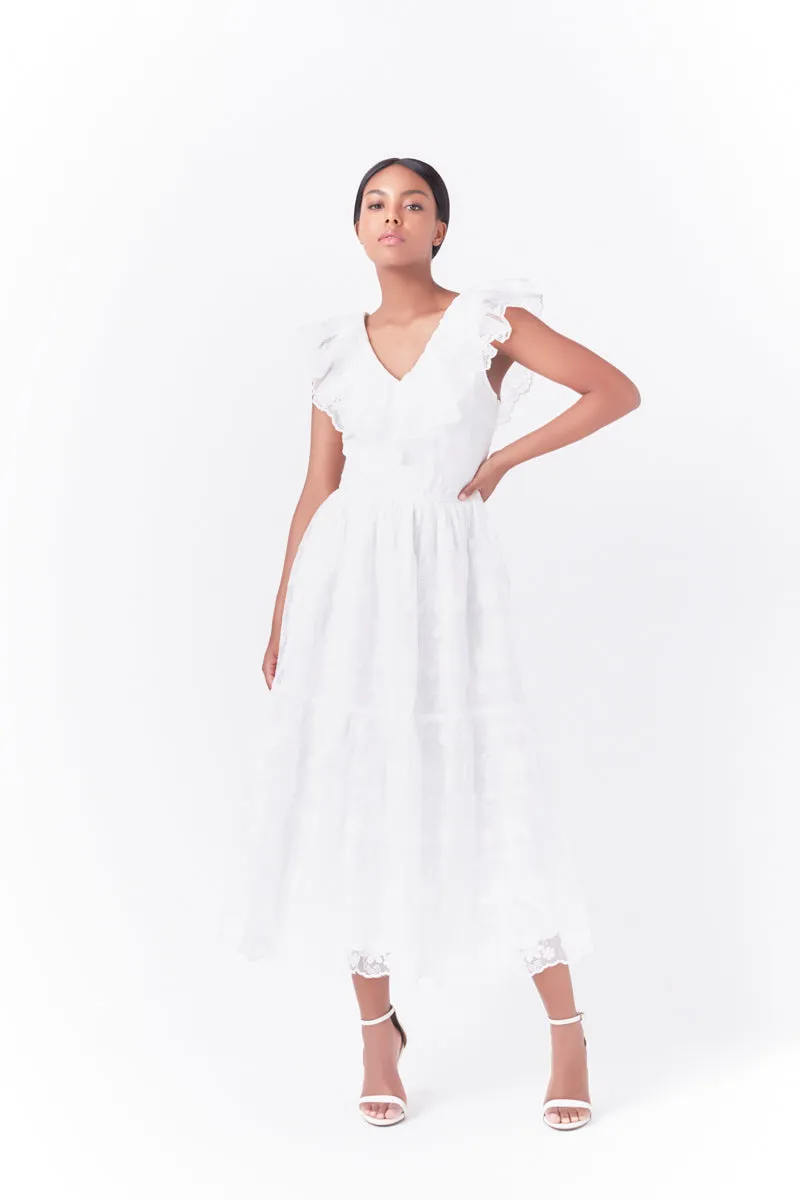 Floral Embroidery Organza Midi Dress sold by Endless Rose product image thumbnail 5