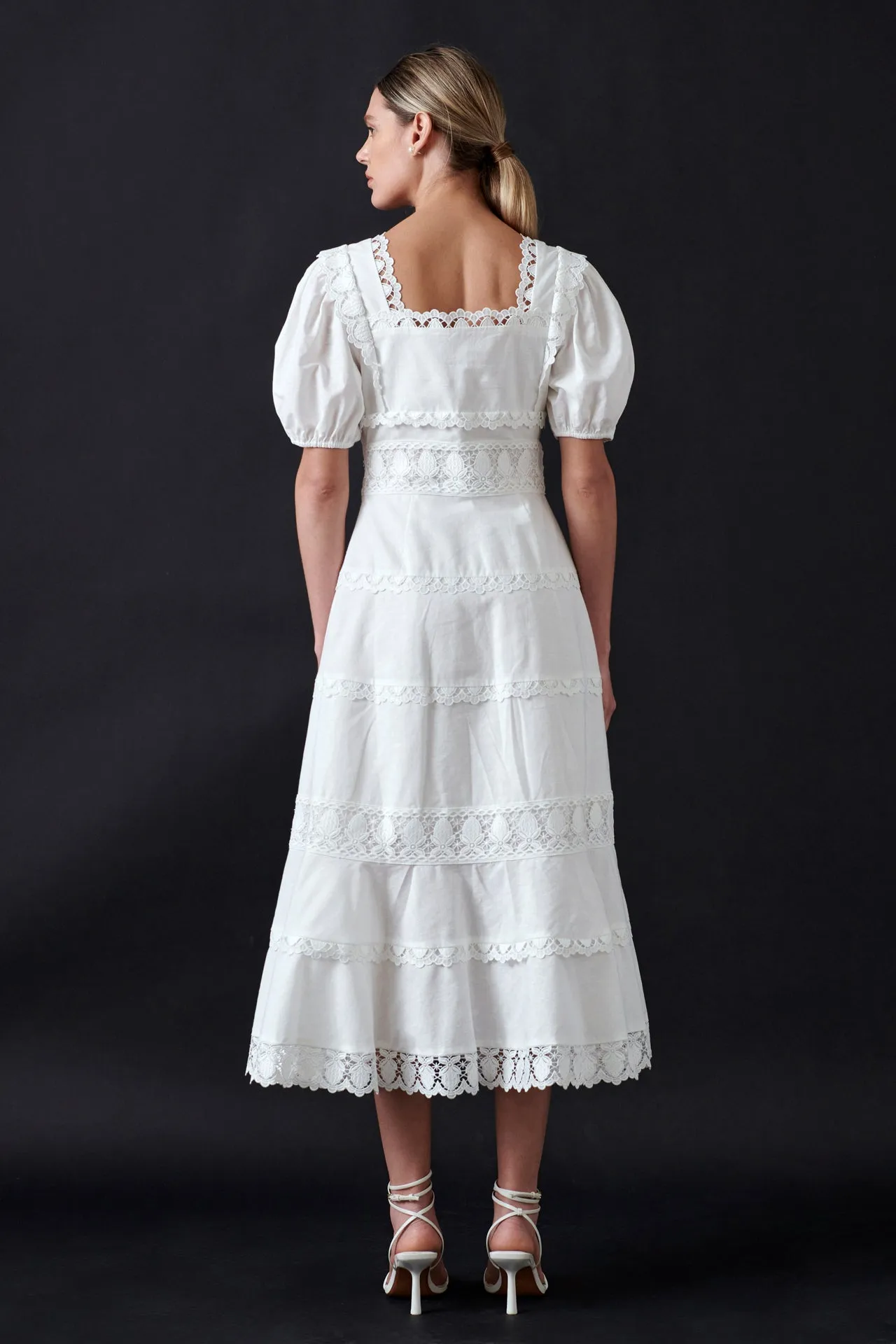 Multi Lace Linen Maxi Dress sold by Endless Rose product image thumbnail 4