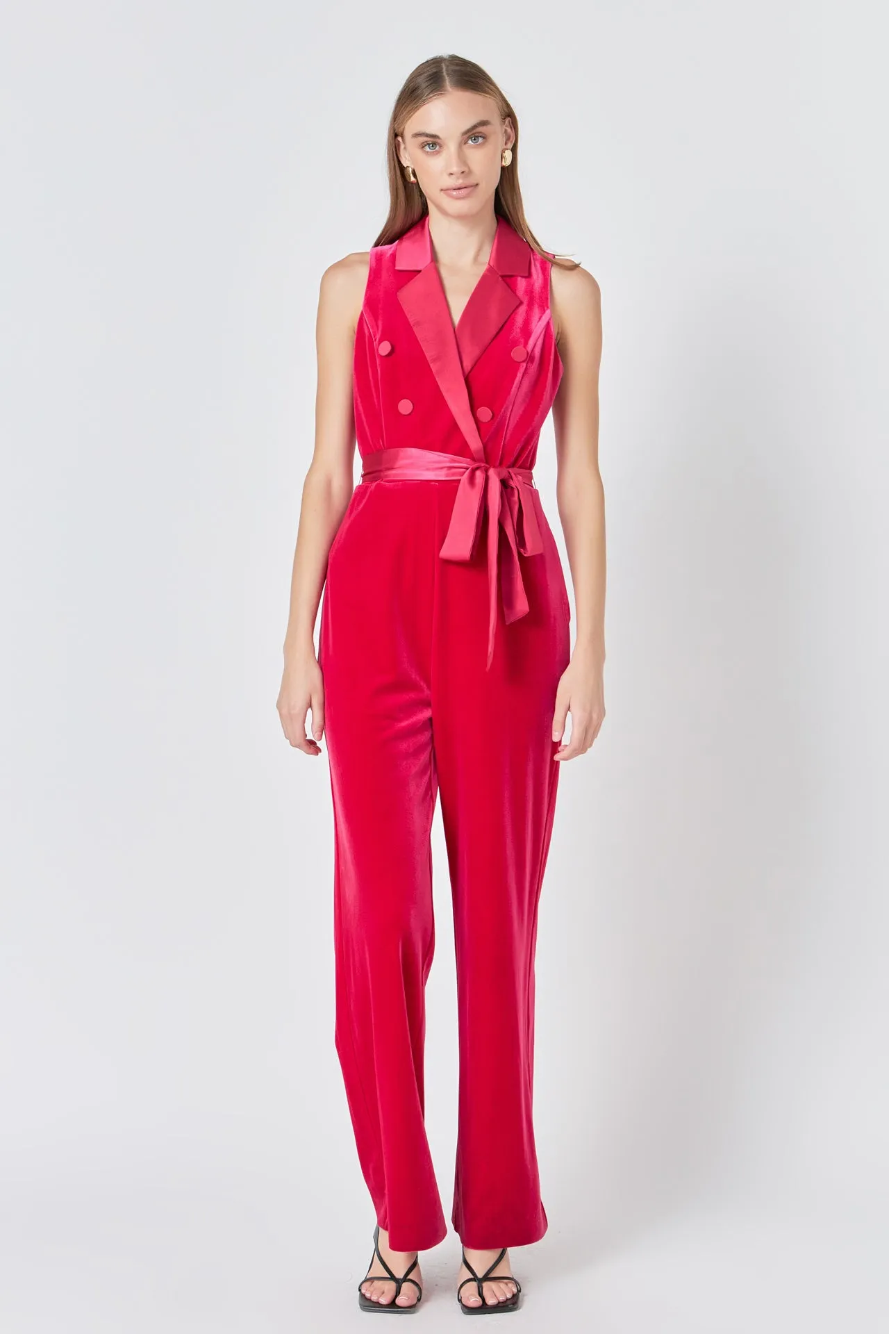 Sleeveless Velvet Jumpsuit sold by Endless Rose