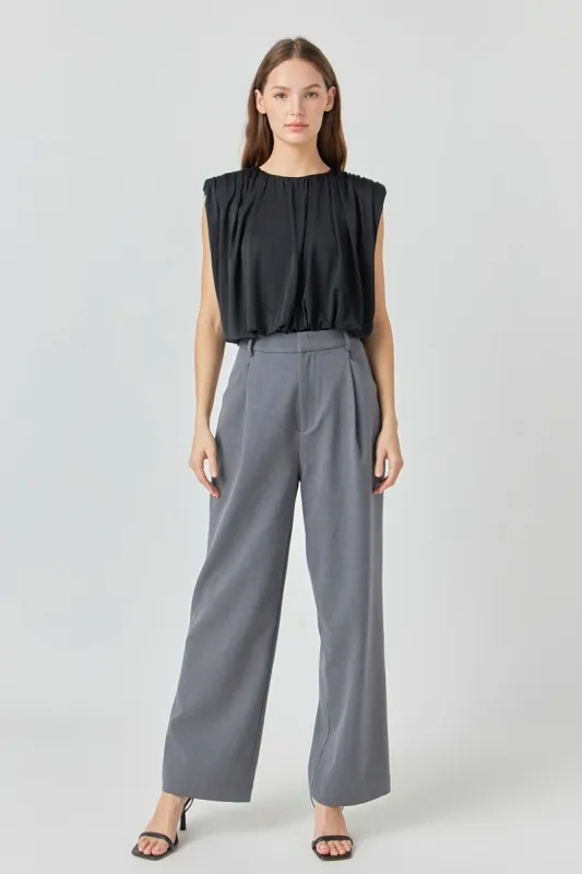 Shirred Shoulder Cropped Top sold by Endless Rose