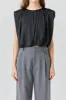 Shirred Shoulder Cropped Top sold by Endless Rose