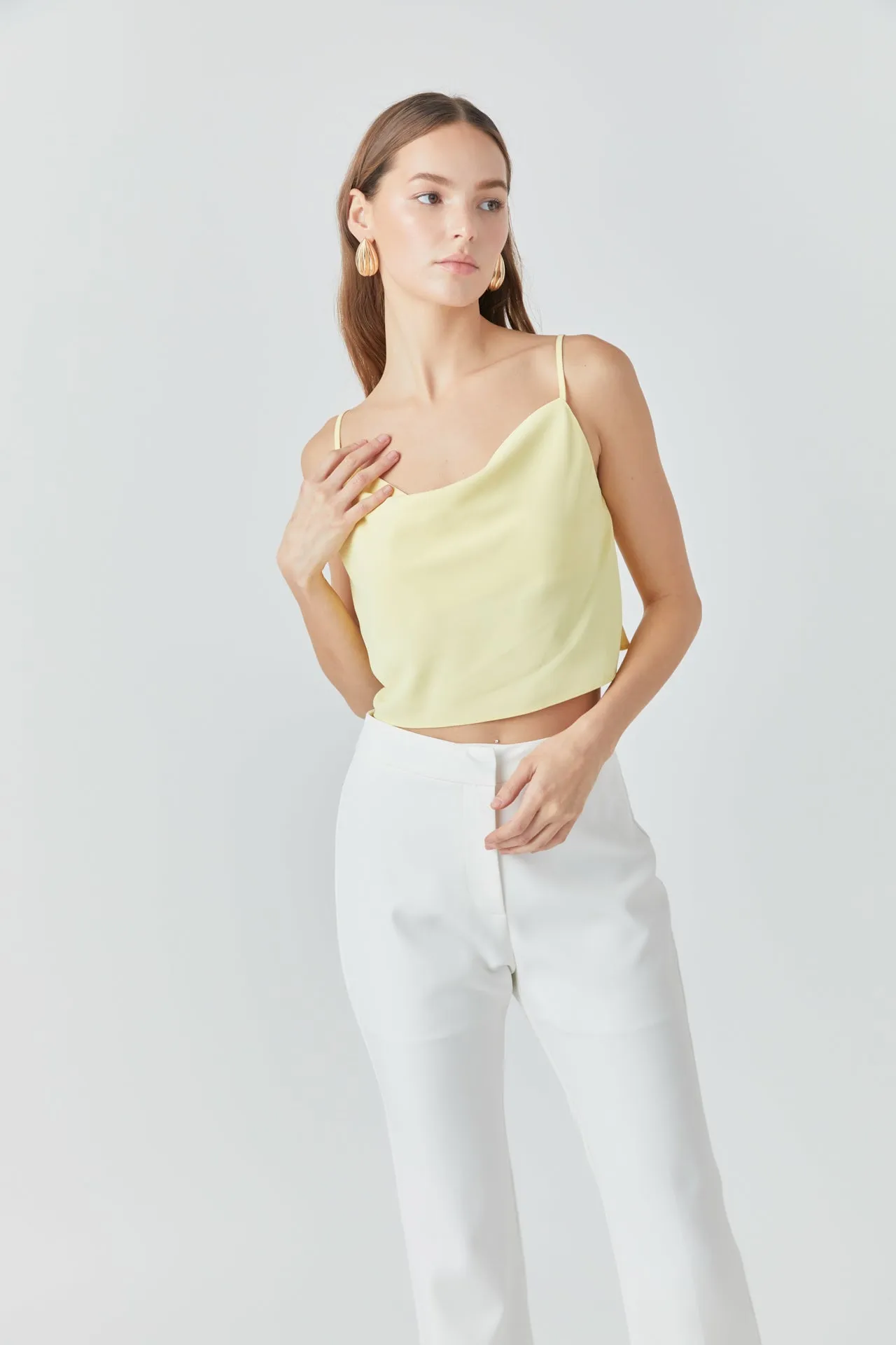 Cowl Neck Cropped Cami sold by Endless Rose product image thumbnail 5