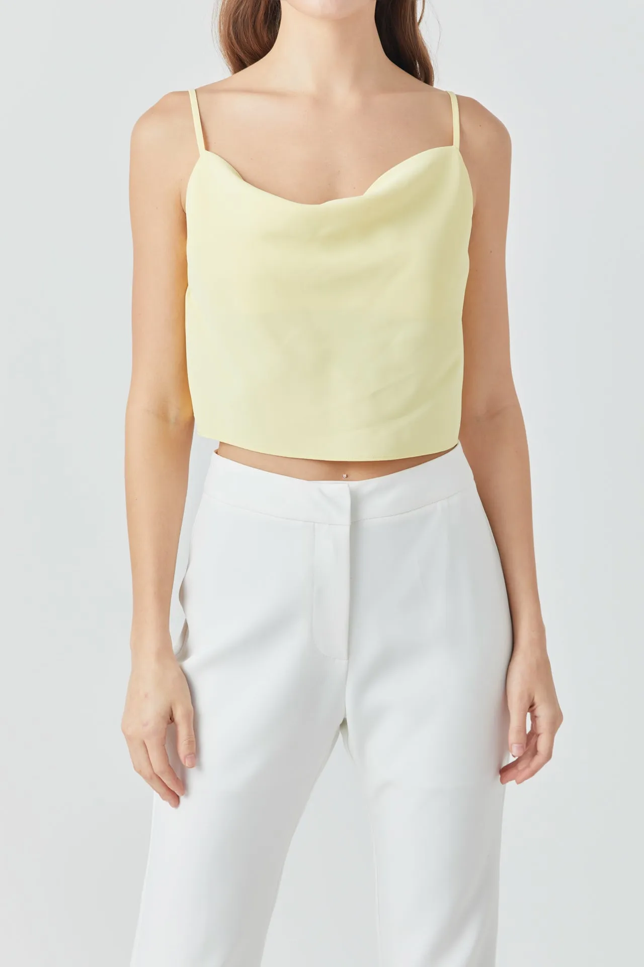 Cowl Neck Cropped Cami sold by Endless Rose product image thumbnail 2