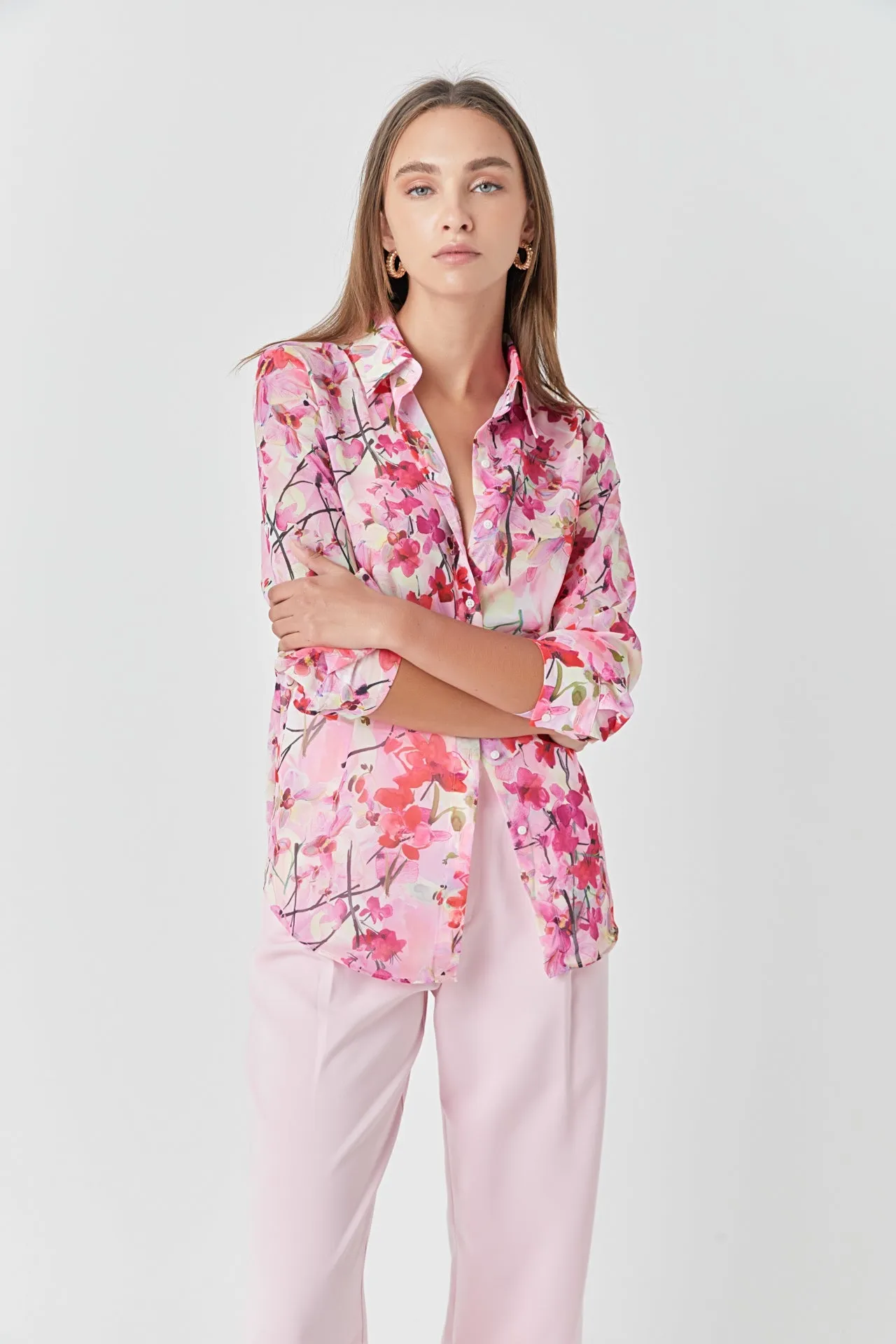 Floral Print Oversize Shirt sold by Endless Rose product image thumbnail 5