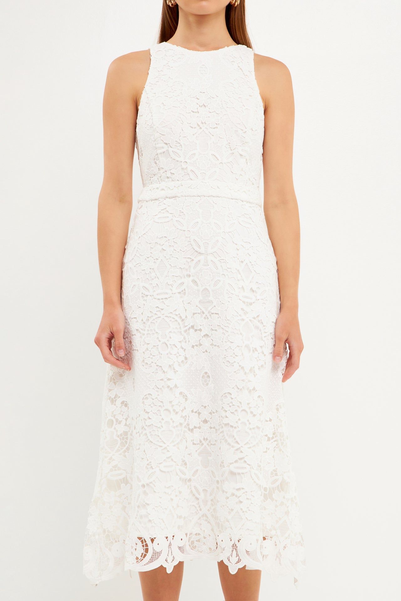 Floral Crochet Lace Cut-Out Midi Dress sold by Endless Rose product image thumbnail 2