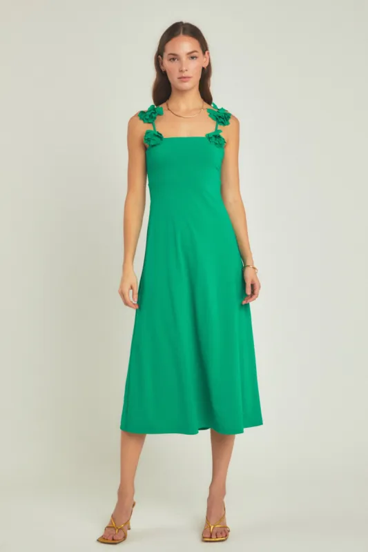 Rosette Shoulder Maxi Dress sold by Endless Rose
