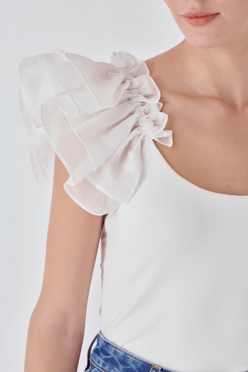 Organza Ruffle with Knit Top sold by Endless Rose product image thumbnail 2