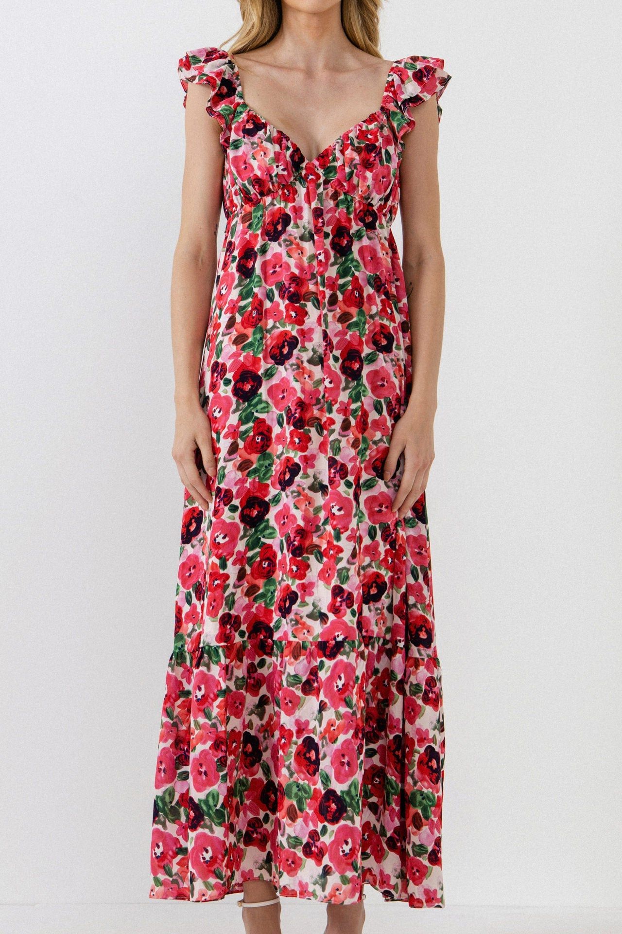 Big Floral Sweetheart Maxi Dress sold by Endless Rose product image thumbnail 5