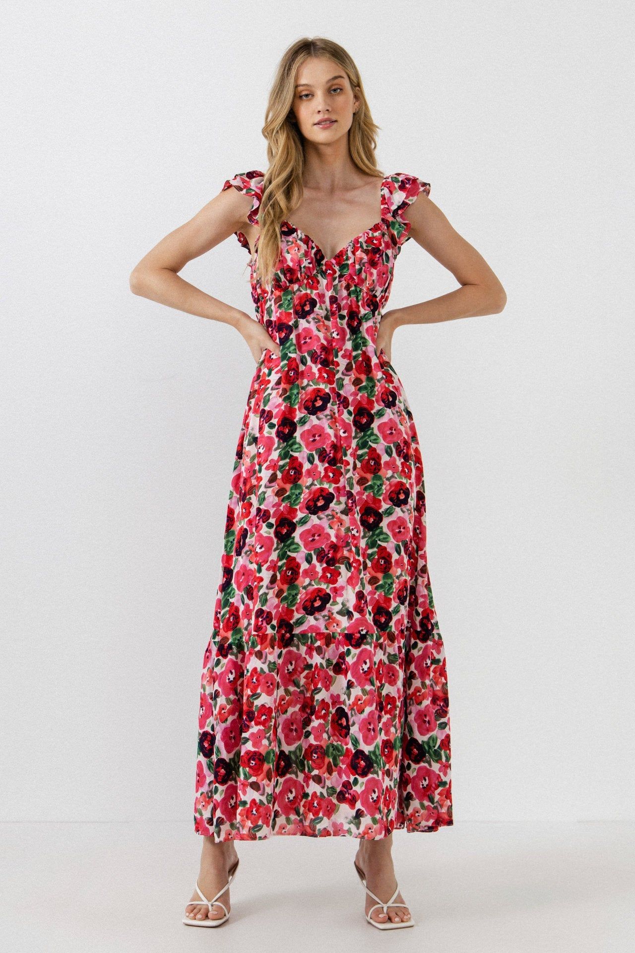 Big Floral Sweetheart Maxi Dress sold by Endless Rose product image thumbnail 3