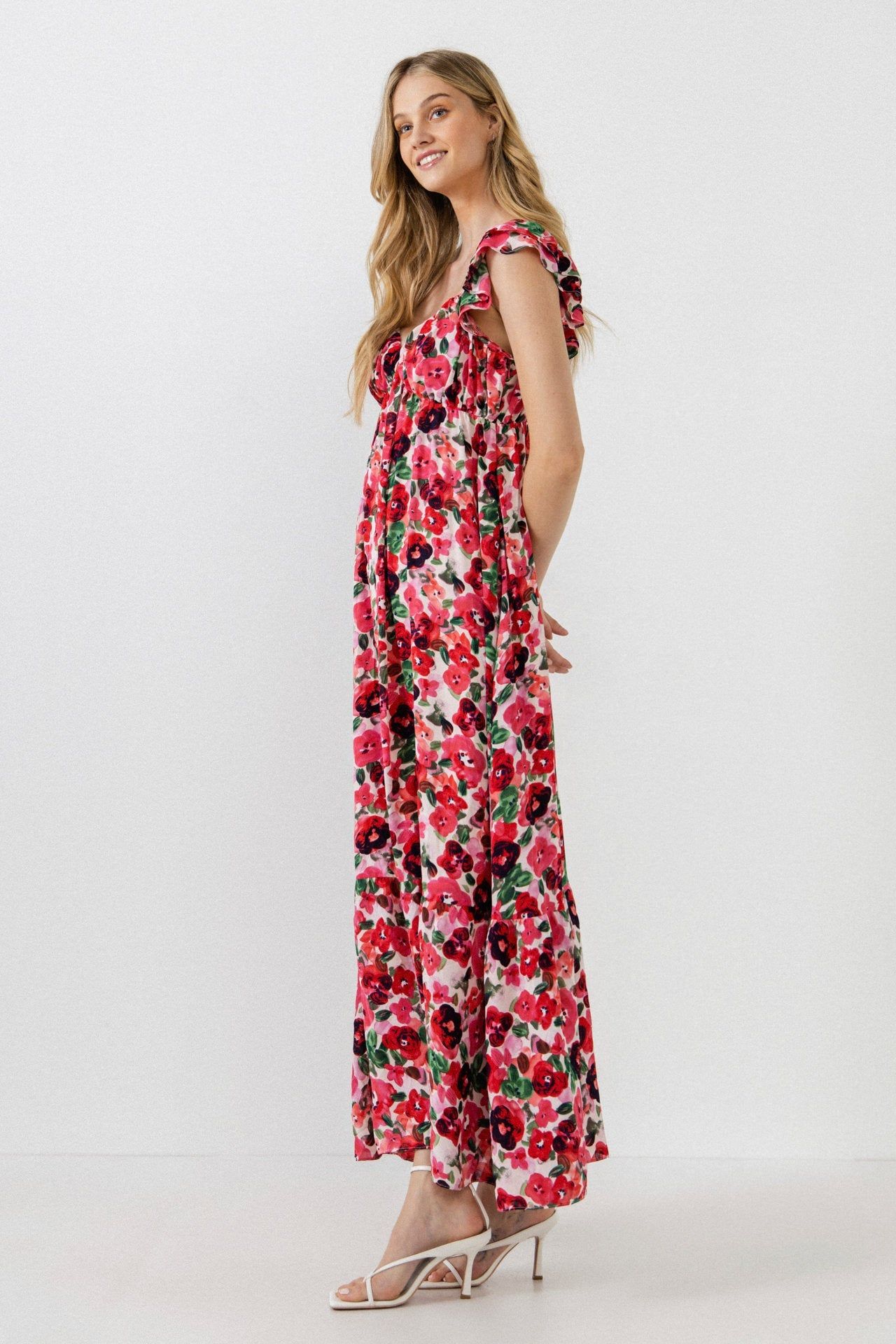 Big Floral Sweetheart Maxi Dress sold by Endless Rose product image thumbnail 4