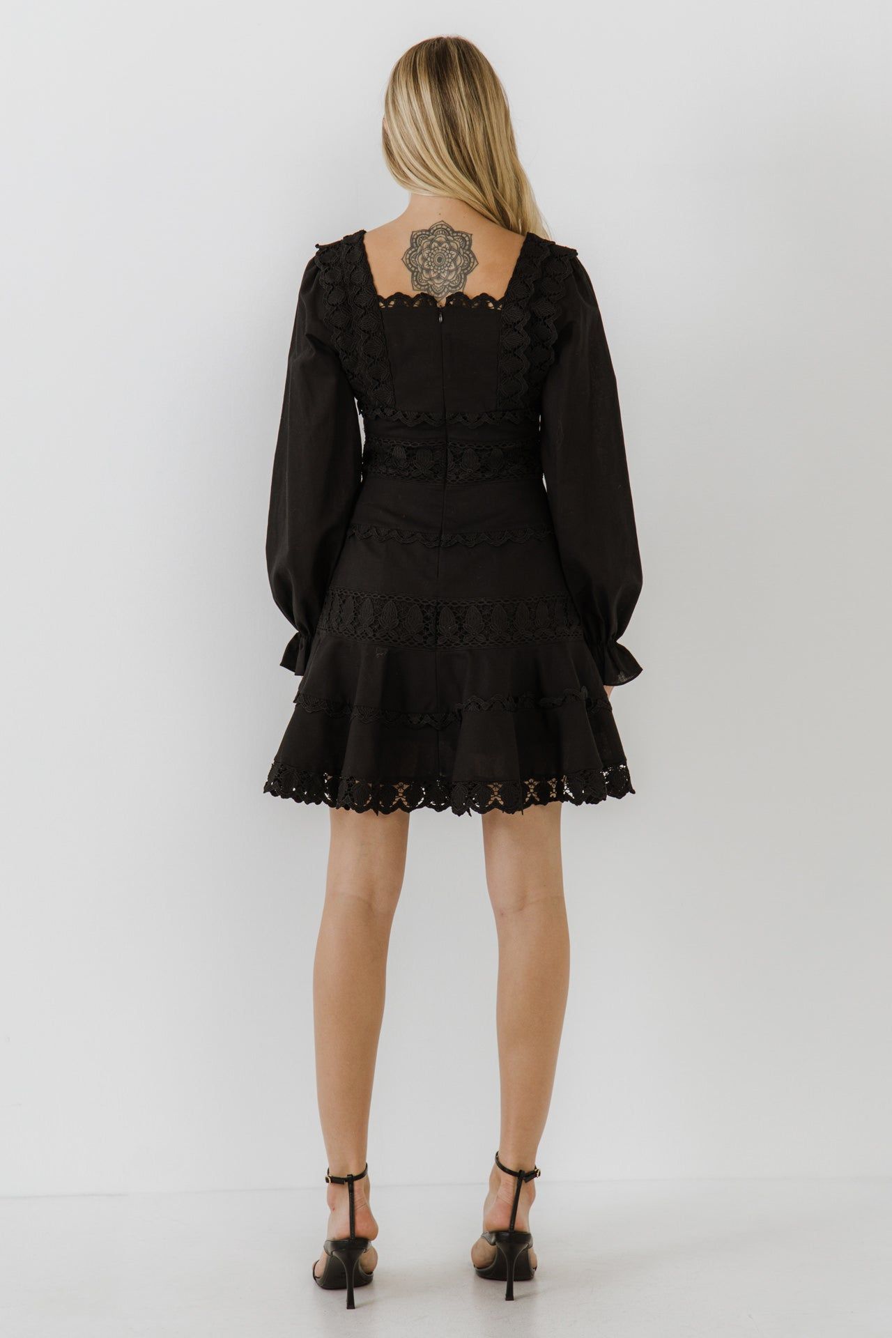 Square Neckline Lace Trim Dress sold by Endless Rose product image thumbnail 3