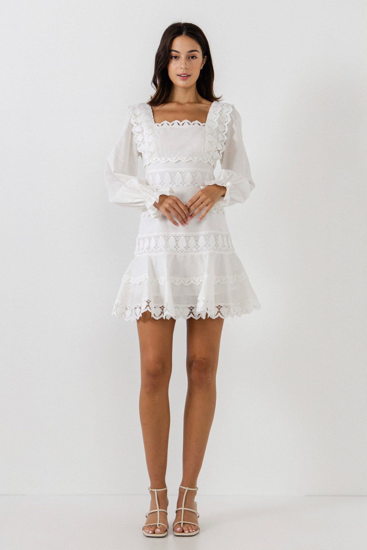 Square Neckline Lace Trim Dress sold by Endless Rose product image thumbnail 6