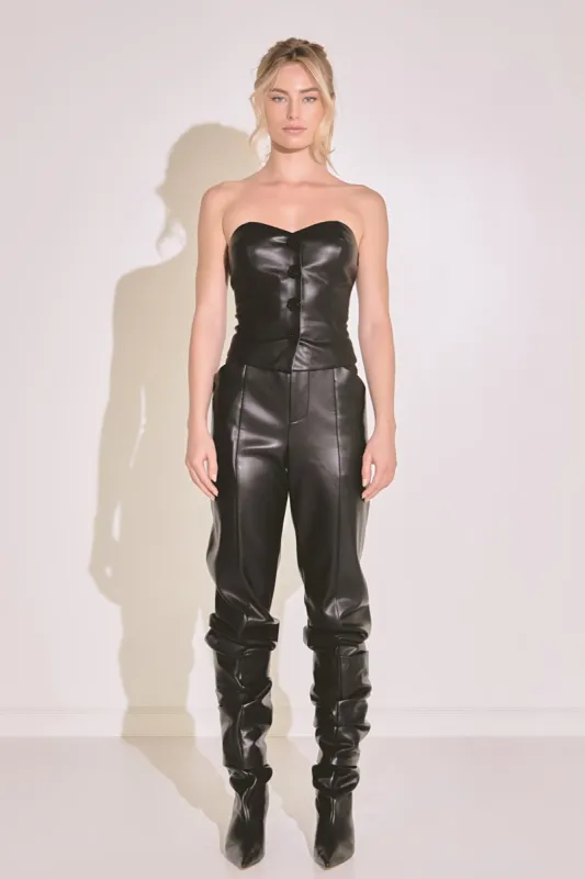Faux Leather Strapless Top sold by Endless Rose