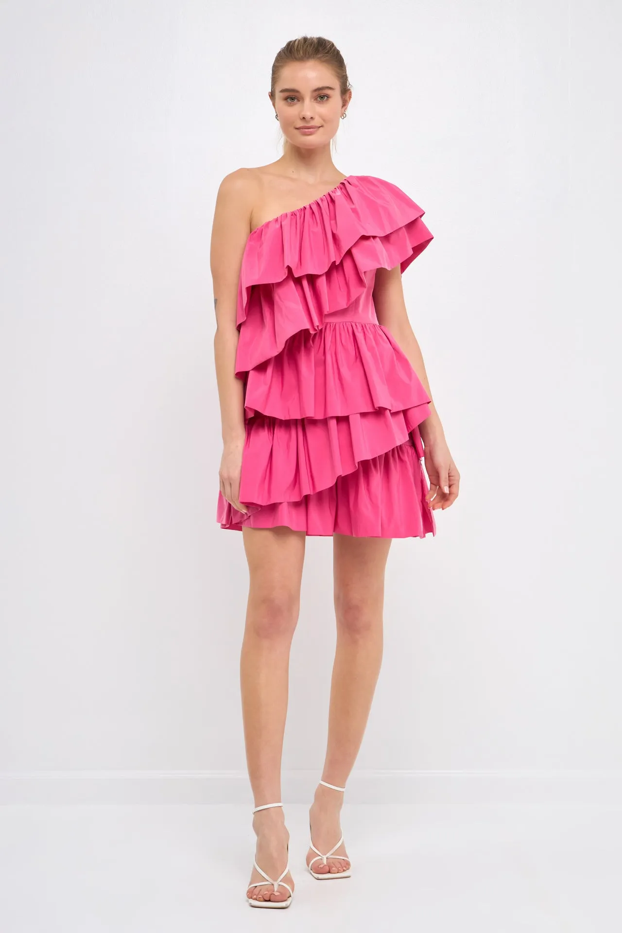 One-Shoulder Ruffled Mini Dress sold by Endless Rose