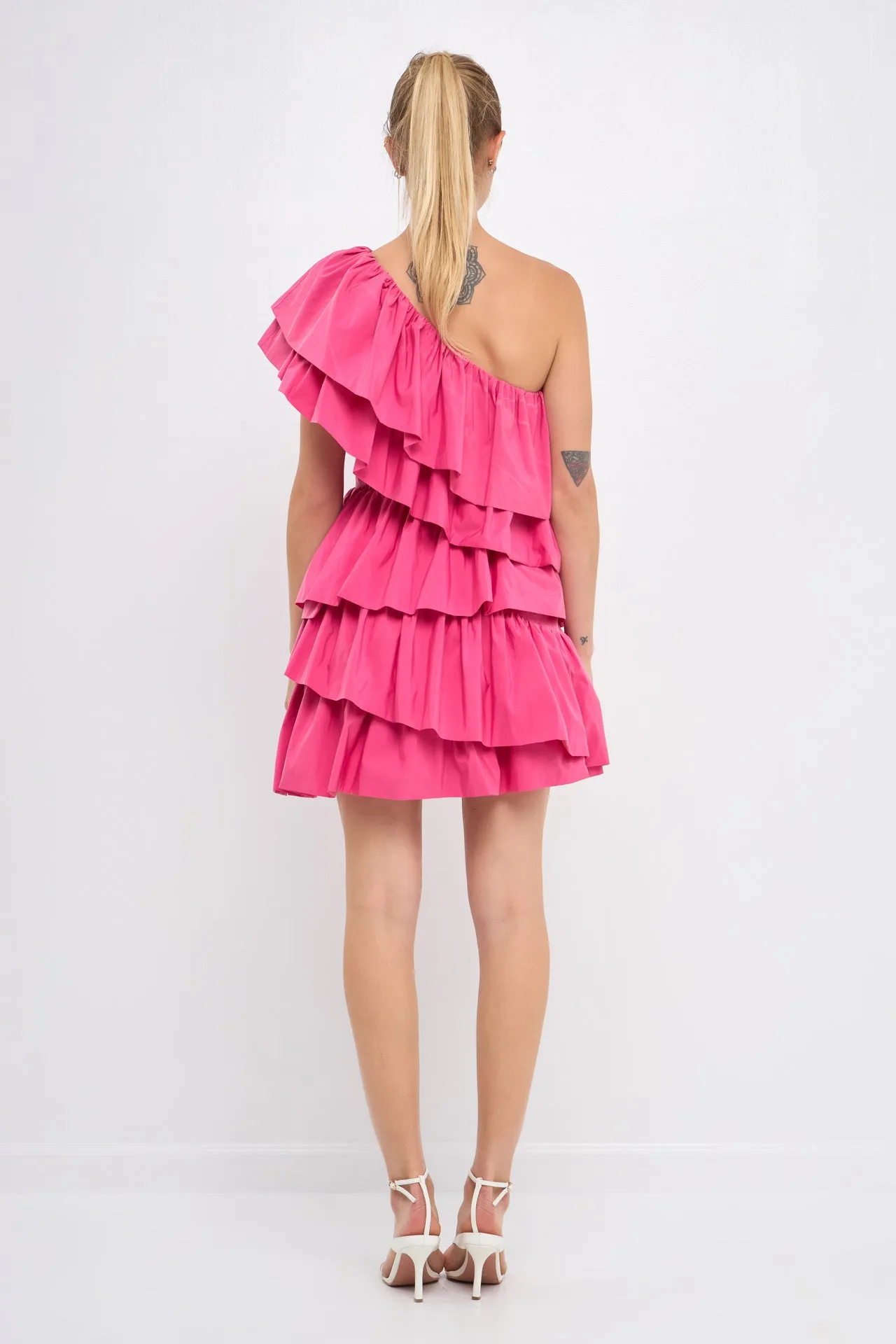 One-Shoulder Ruffled Mini Dress sold by Endless Rose product image thumbnail 4