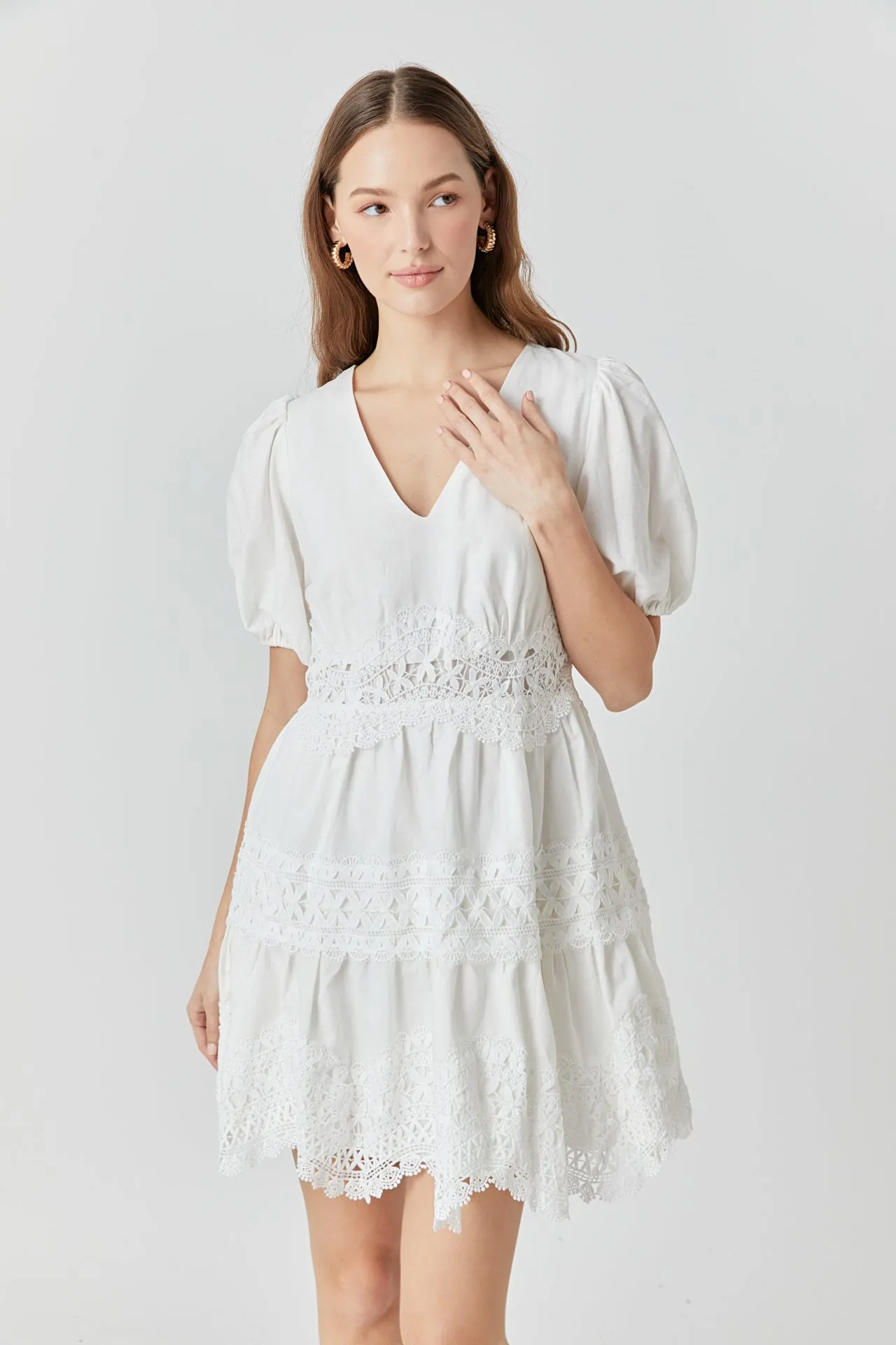 Lace Trim Mini Dress sold by Endless Rose product image thumbnail 5