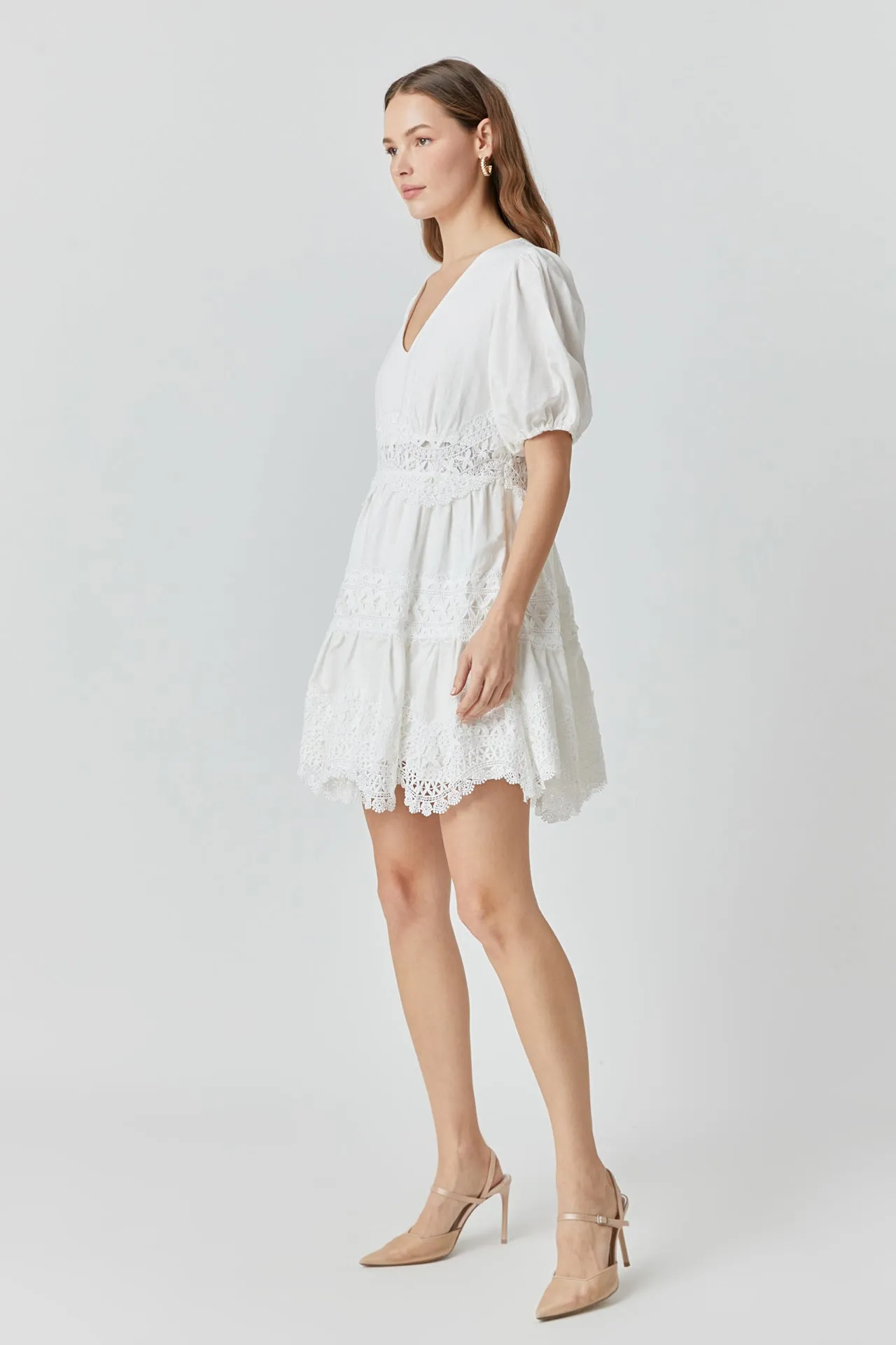Lace Trim Mini Dress sold by Endless Rose product image thumbnail 3