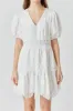 Lace Trim Mini Dress sold by Endless Rose