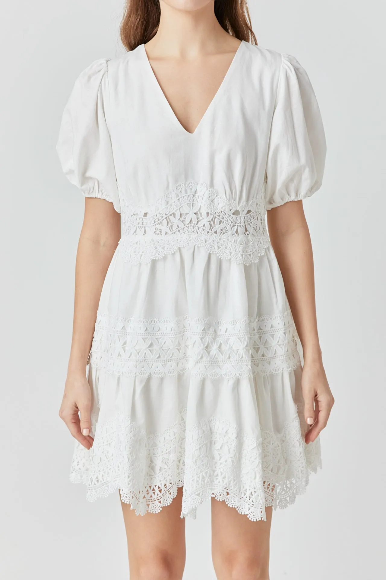 Lace Trim Mini Dress sold by Endless Rose product image thumbnail 2