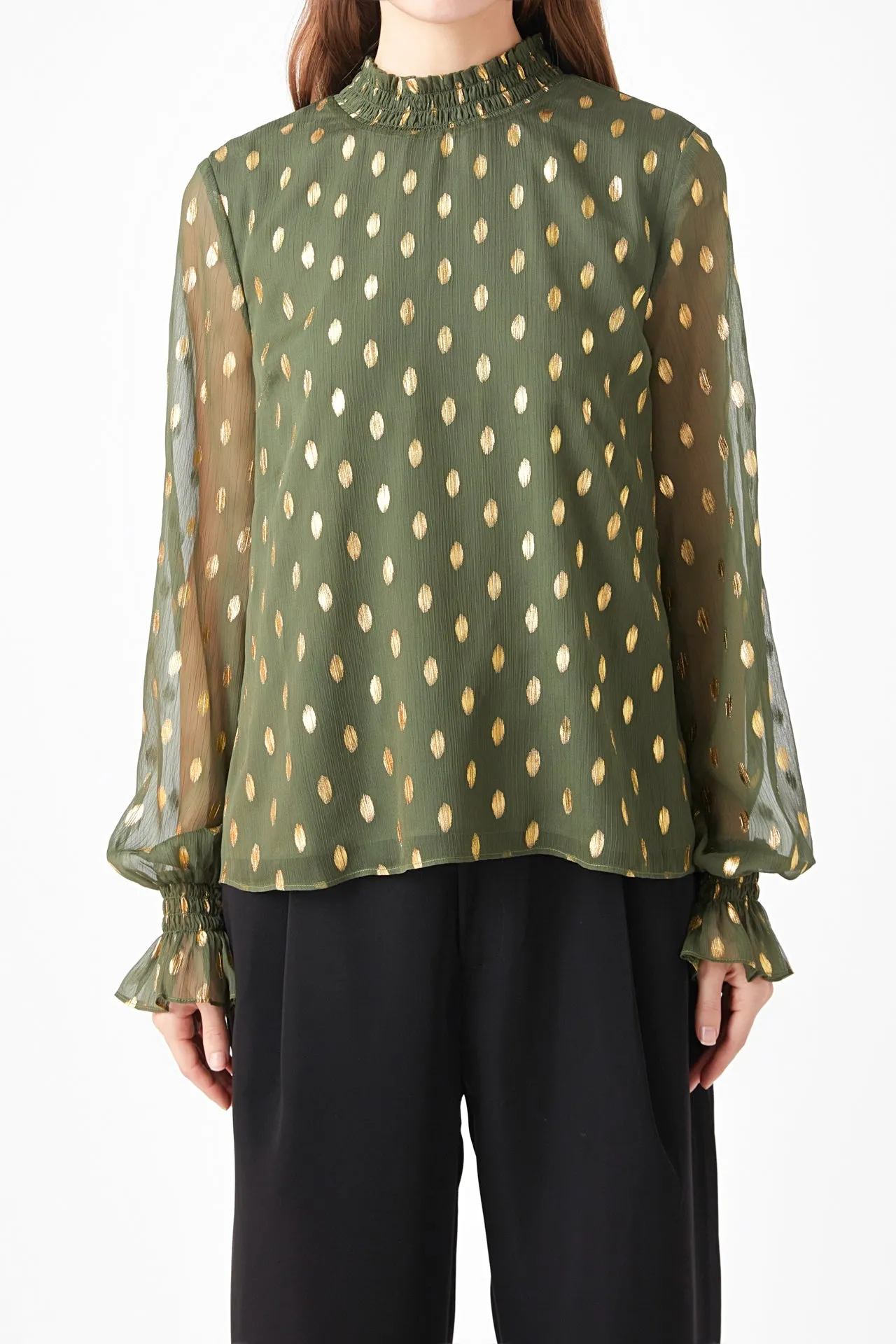 Polka Dot Chiffon Blouse sold by Endless Rose product image thumbnail 2