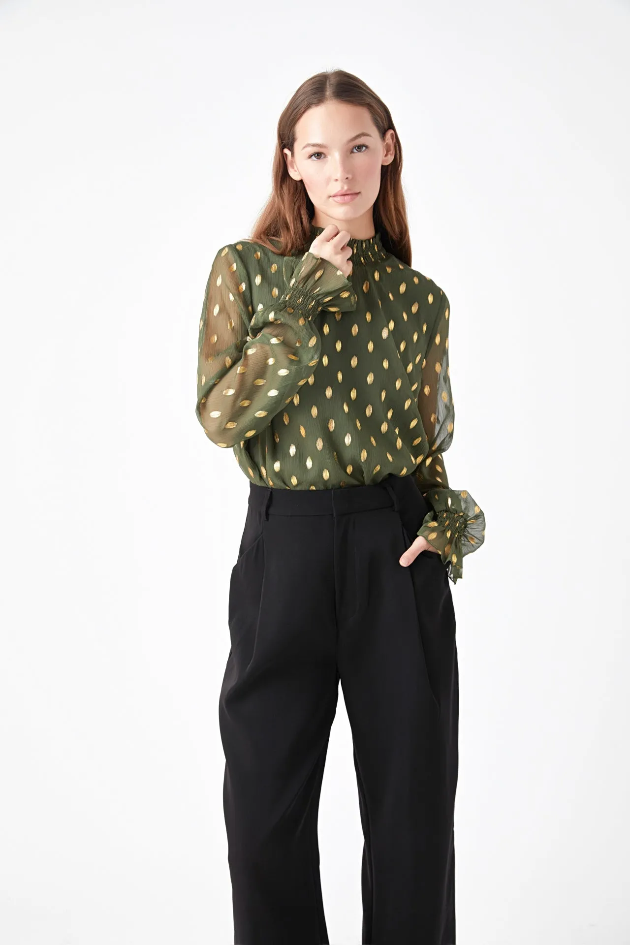 Polka Dot Chiffon Blouse sold by Endless Rose product image thumbnail 5