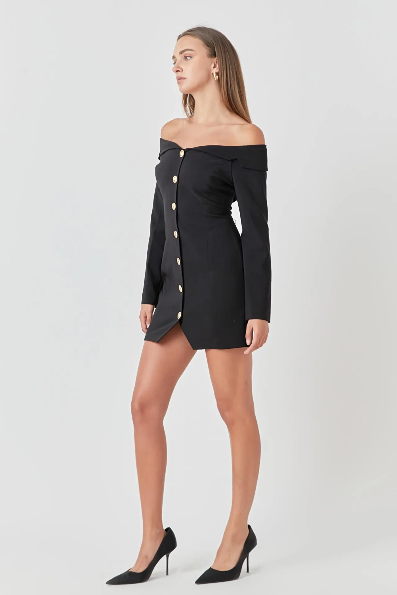 Off-The-Shoulder Blazer Dress sold by Endless Rose product image thumbnail 3